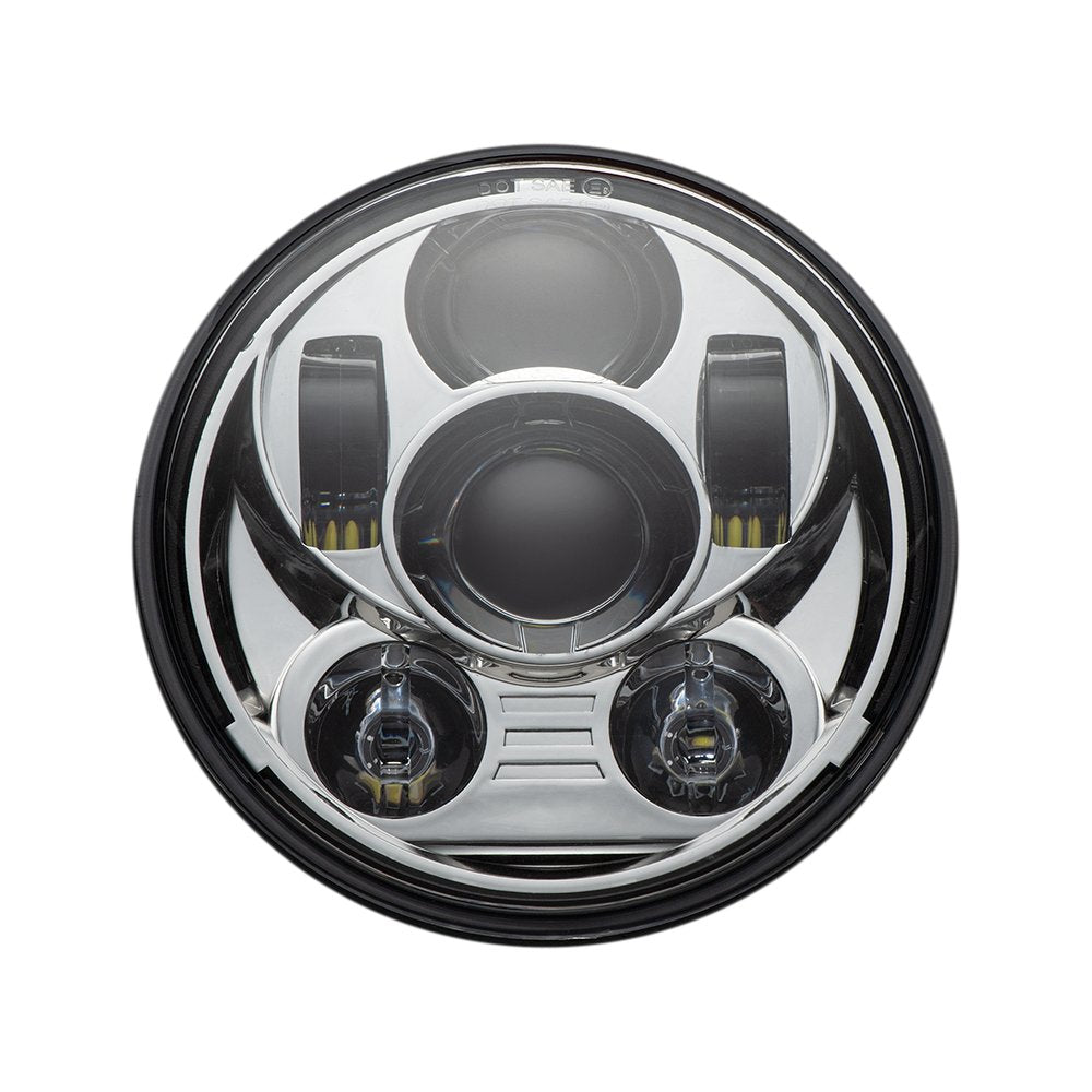 Custom Dynamics Headlamp - 5-3/4" - LED - Chrome CD-575-C