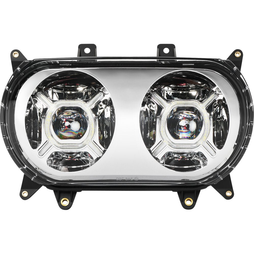 Custom Dynamics LED Headlight - Chrome - FLTR CD-RG-H-C
