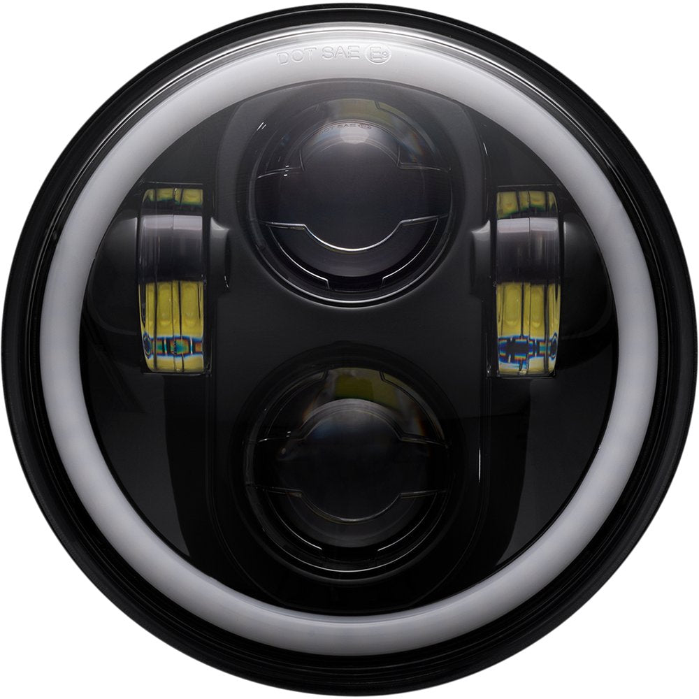 Custom Dynamics ProGLOW* 5-3/4" Headlamp - with Mounting Ring - Black PG-575-B