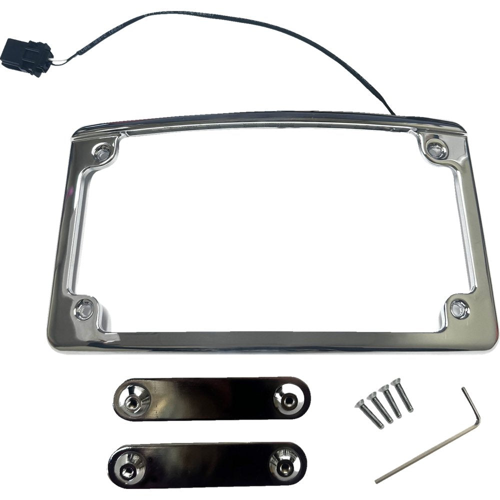 Custom Dynamics License Plate Frame - LED - Chrome LPF-RAD-23CVO-C