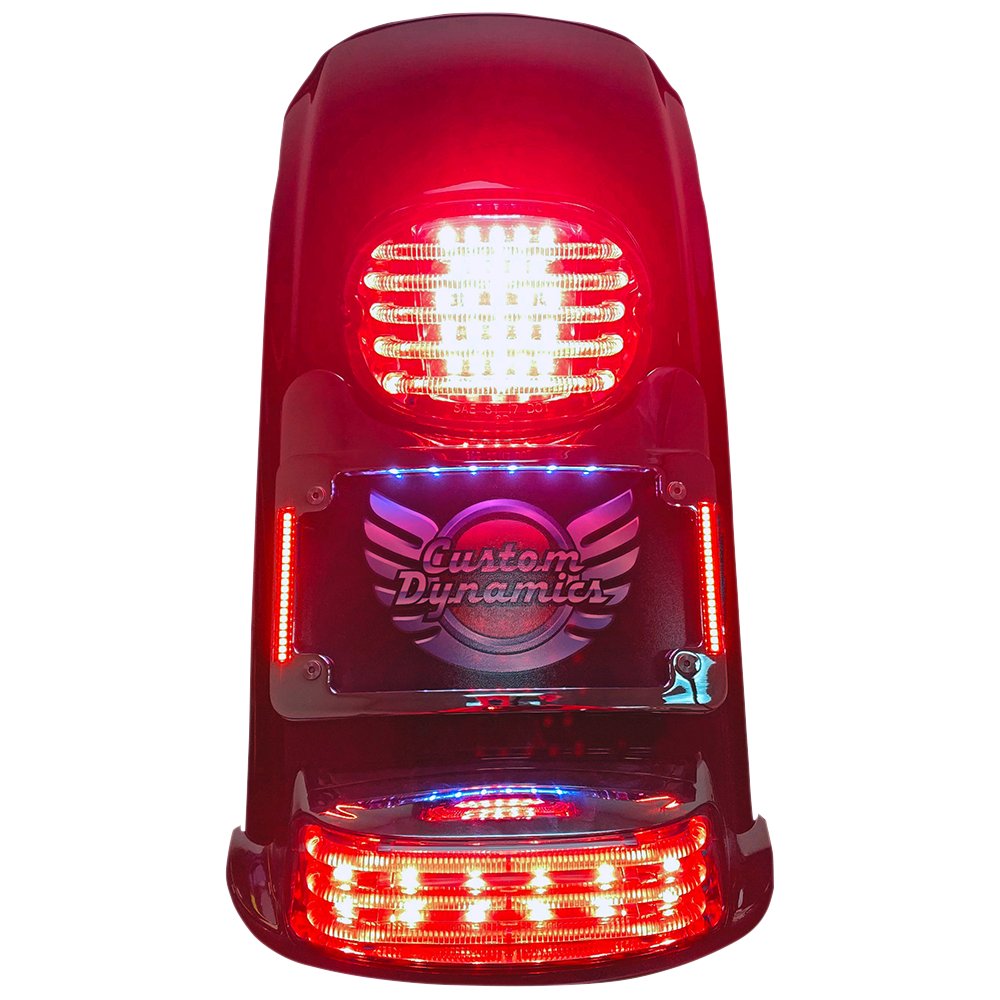 Custom Dynamics Turn Signal Eliminator/Illuminated Tri-Frame - Gloss Black TS-ELIM-06HW-B