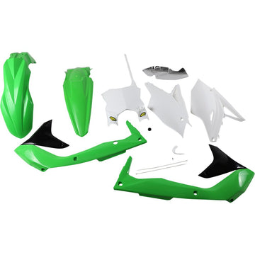 Cycra 5 Piece Replica Body Kit - OE Green/White/Black - KX 450F 9418-00