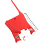 Cycra Stadium Number Plate - Red - Honda 1CYC-1212-32