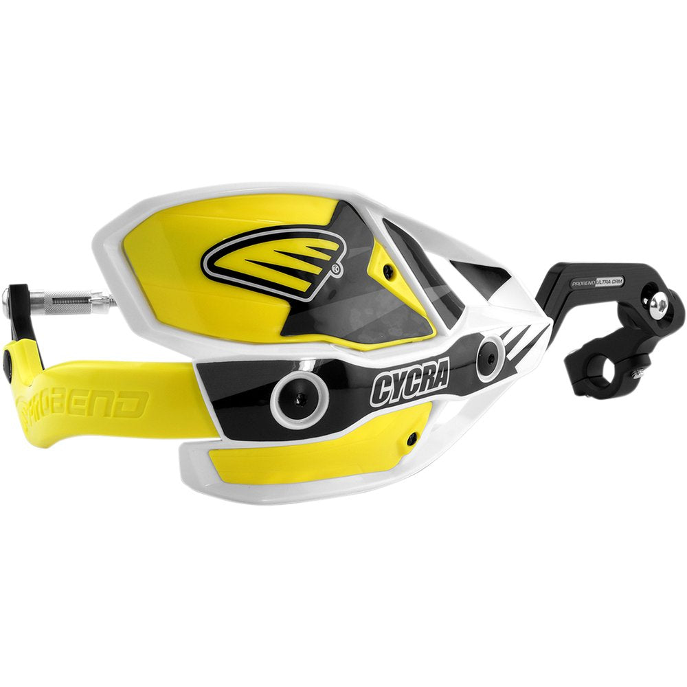 Cycra 7/8" Ultra Probend* CRM Wrap Around Handguards - White/Yellow 1CYC-7407-55X
