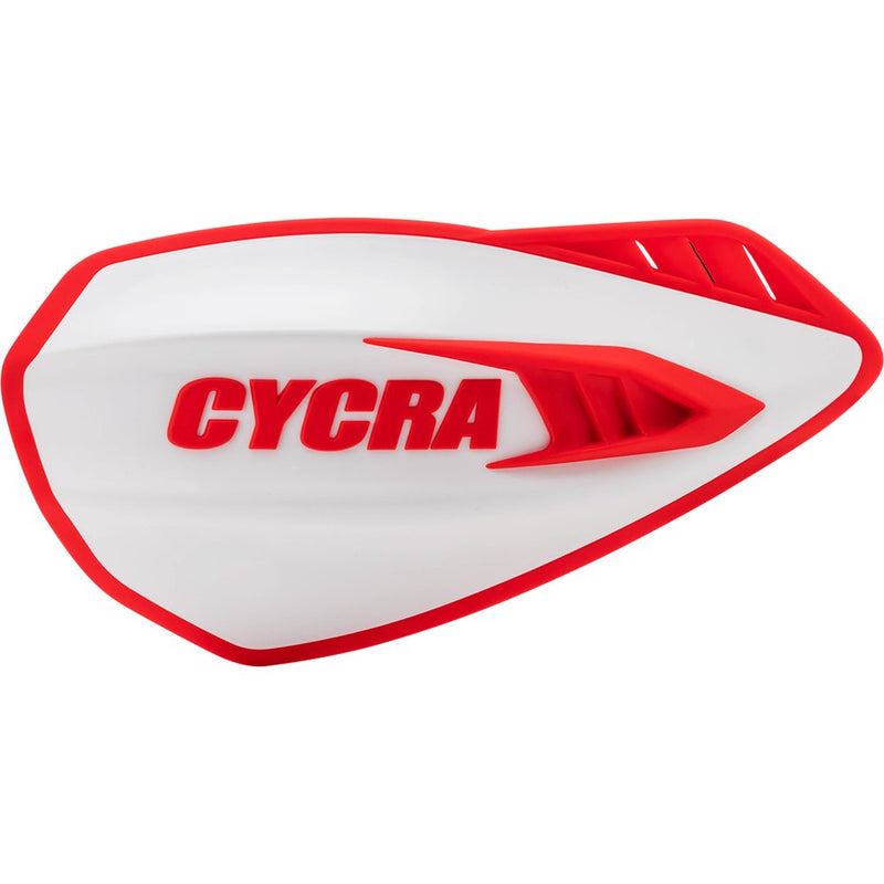 Cycra Cyclone Handguards - White/Red 1CYC-0056-239