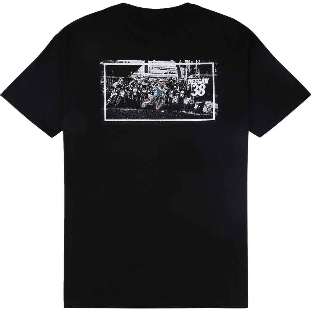 DEEGAN APPAREL Holeshot T-Shirt - Black - Medium DMTSS3027BLKM