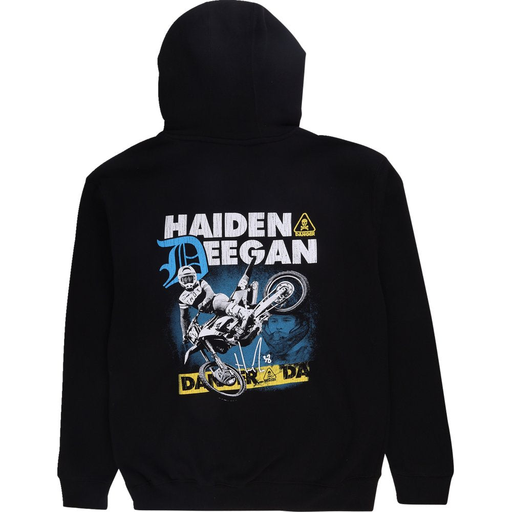 DEEGAN APPAREL Caution Hoodie - Black - XL DMTFP3010BLKXL