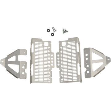 DEVOL Radiator Guards - Brushed Aluminum - Honda 0101-1304