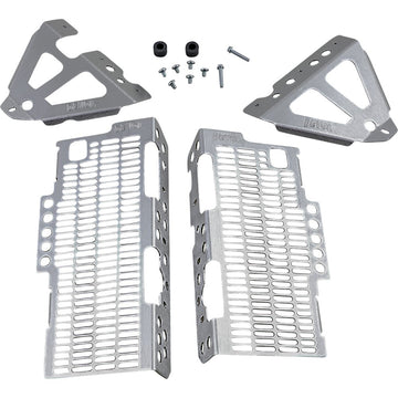 DEVOL Radiator Guards - Brushed Aluminum - Honda 0101-1303
