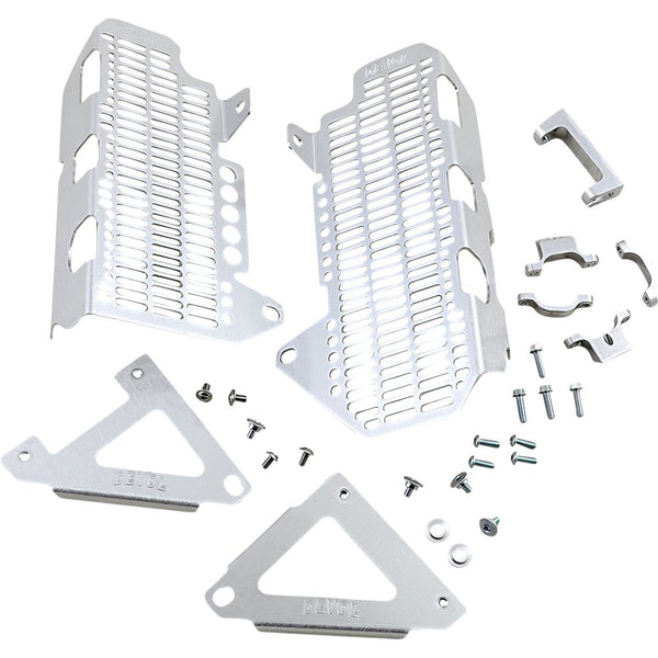 DEVOL Radiator Guards - Brushed Aluminum - Honda 0101-1212