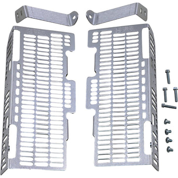 DEVOL Radiator Guards - Brushed Aluminum - Suzuki 0101-4505