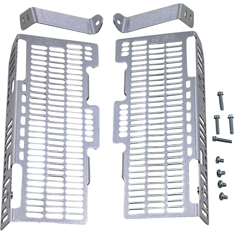 DEVOL Radiator Guards - Brushed Aluminum - Suzuki 0101-4505