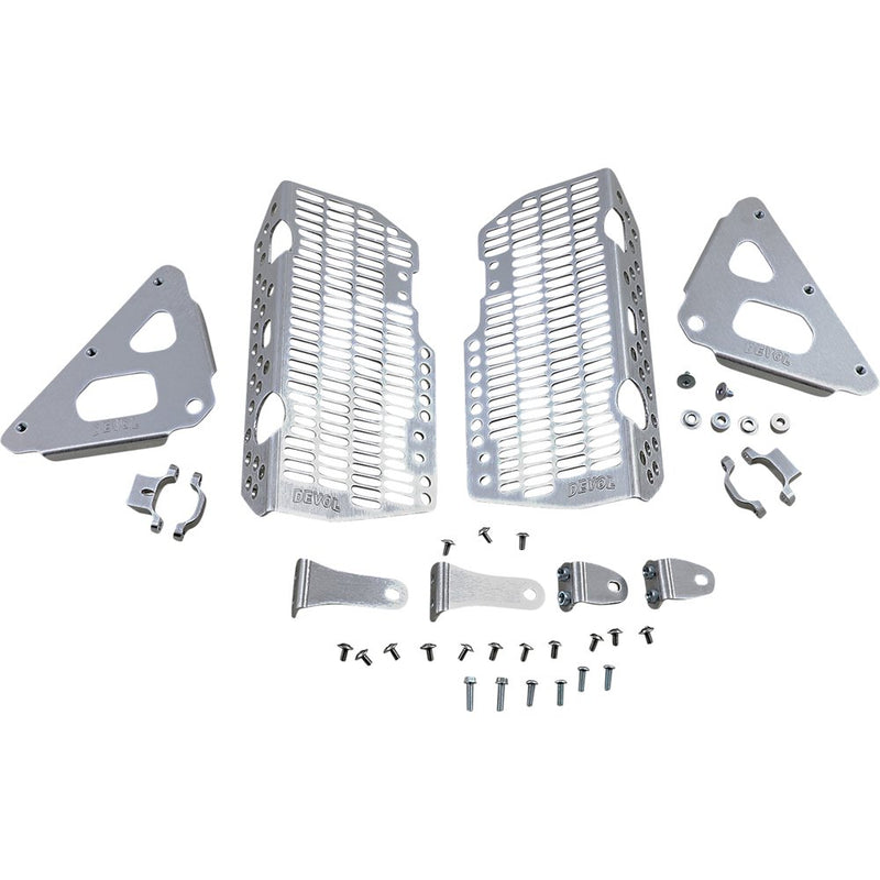 DEVOL Radiator Guards - Brushed Aluminum - Honda 0101-1213