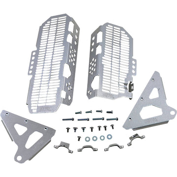DEVOL Radiator Guards - Brushed Aluminum - Kawasaki 0101-2512