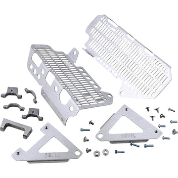 DEVOL Radiator Guards - Brushed Aluminum - Honda 0101-1211