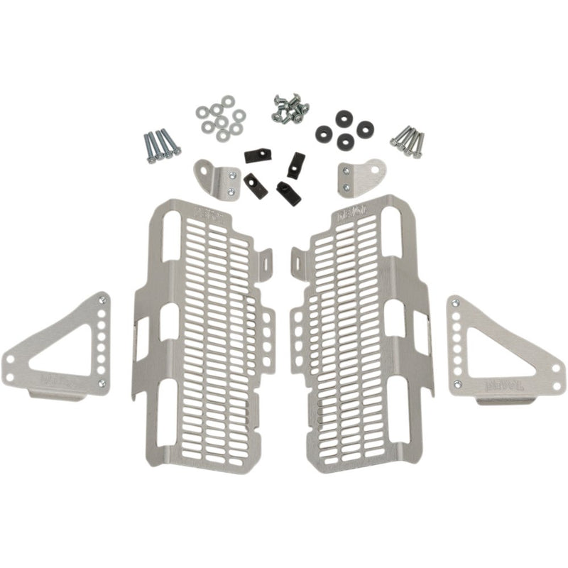DEVOL Radiator Guards - Brushed Aluminum - Yamaha 0101-5601