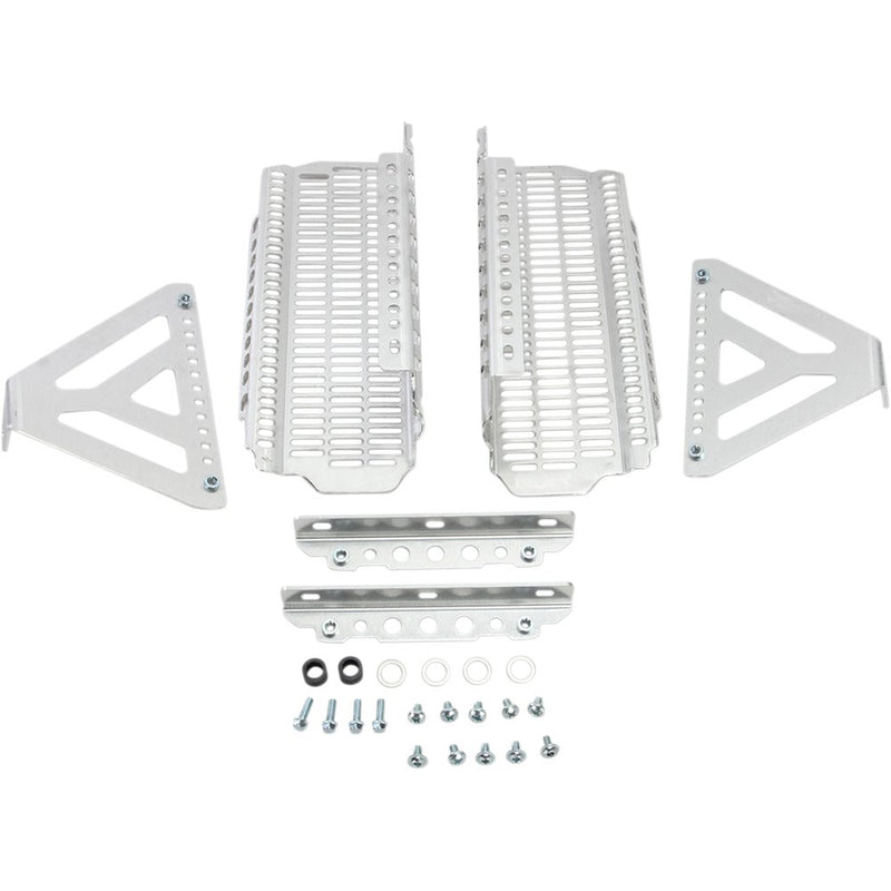 DEVOL Radiator Guards - Brushed Aluminum - Husqvarna/KTM 0101-3402