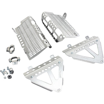 DEVOL Radiator Guards - Brushed Aluminum - Honda 0101-1210