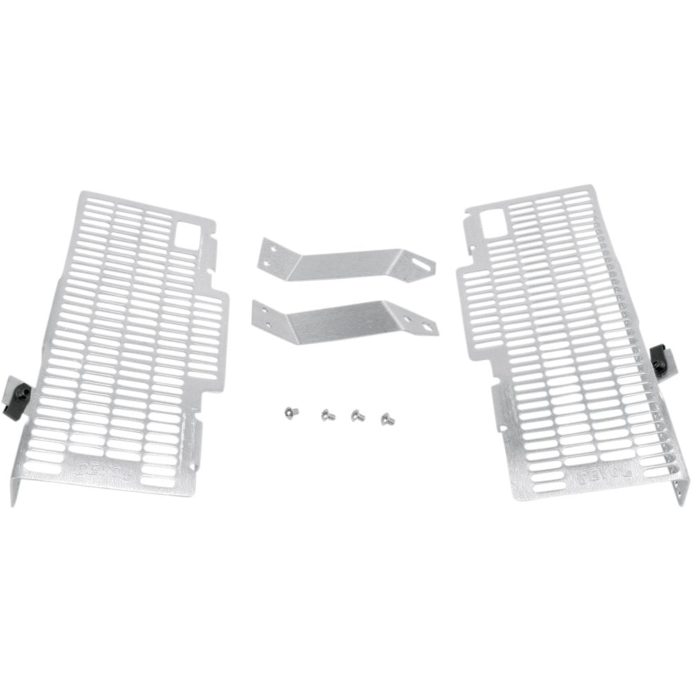 DEVOL Radiator Guards - Brushed Aluminum - Honda 0101-1301