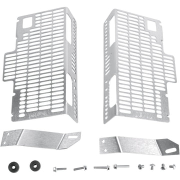 DEVOL Radiator Guards - Brushed Aluminum - Honda 0101-1202
