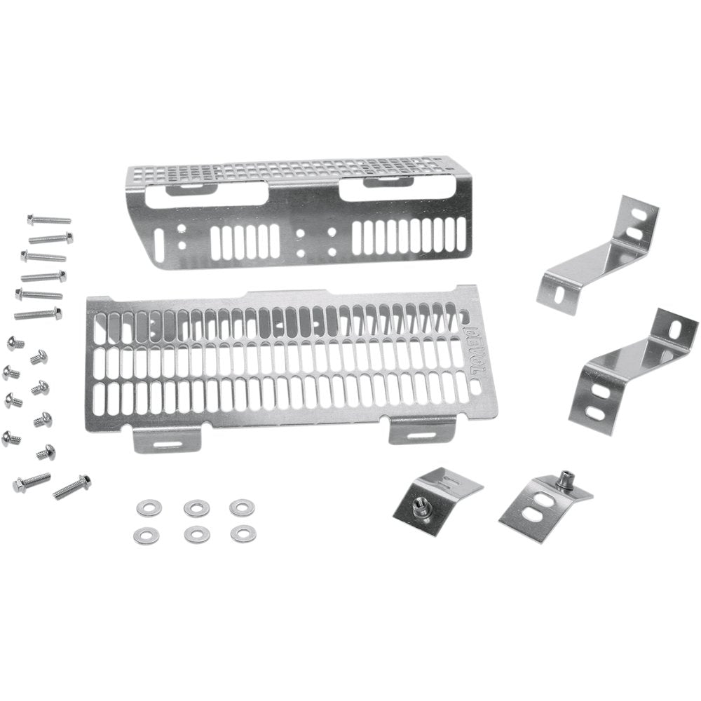 DEVOL Radiator Guards - Brushed Aluminum - Yamaha 0101-5403