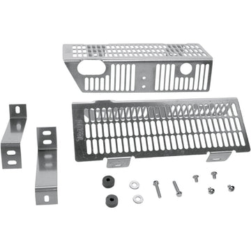 DEVOL Radiator Guards - Brushed Aluminum - Yamaha 0101-5402