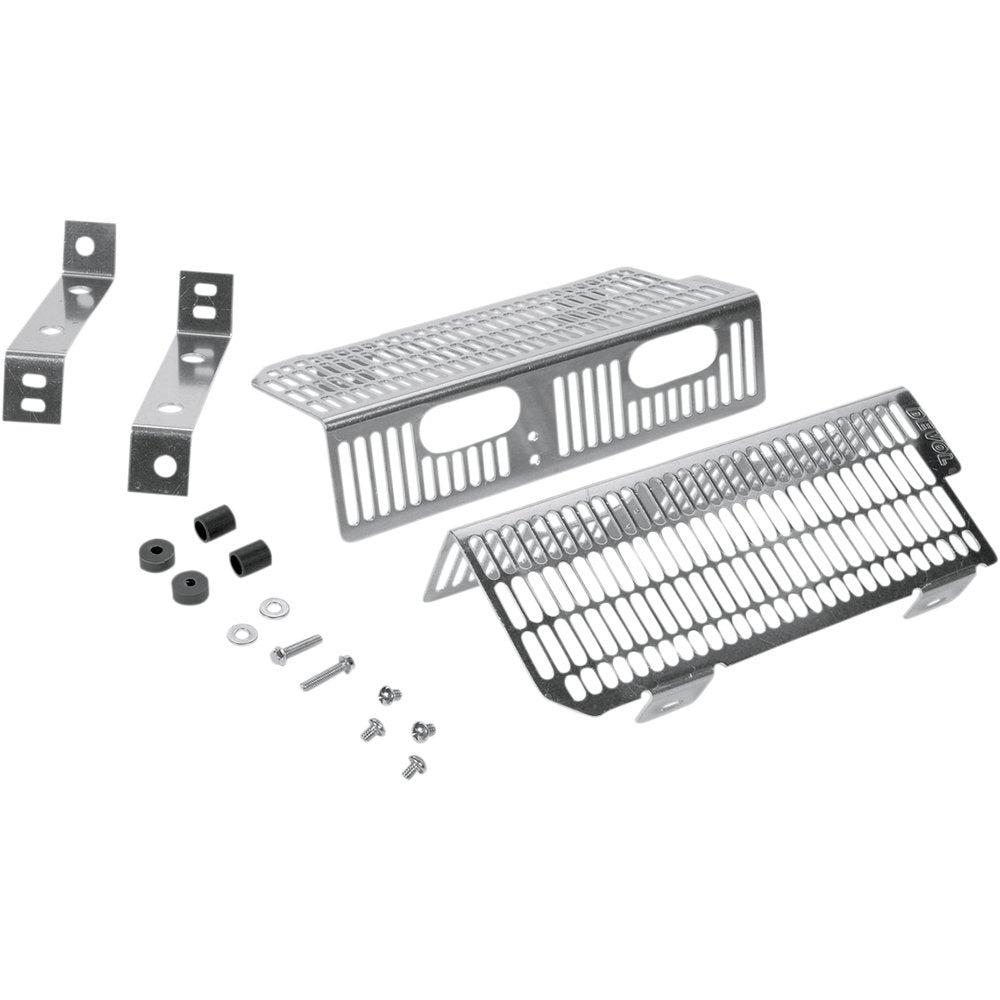 DEVOL Radiator Guards - Brushed Aluminum - KTM 0101-3101