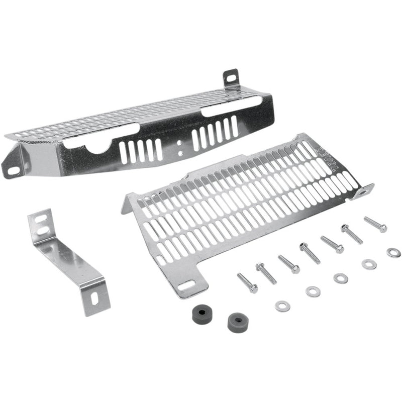 DEVOL Radiator Guards - Brushed Aluminum - Kawasaki 0101-2101