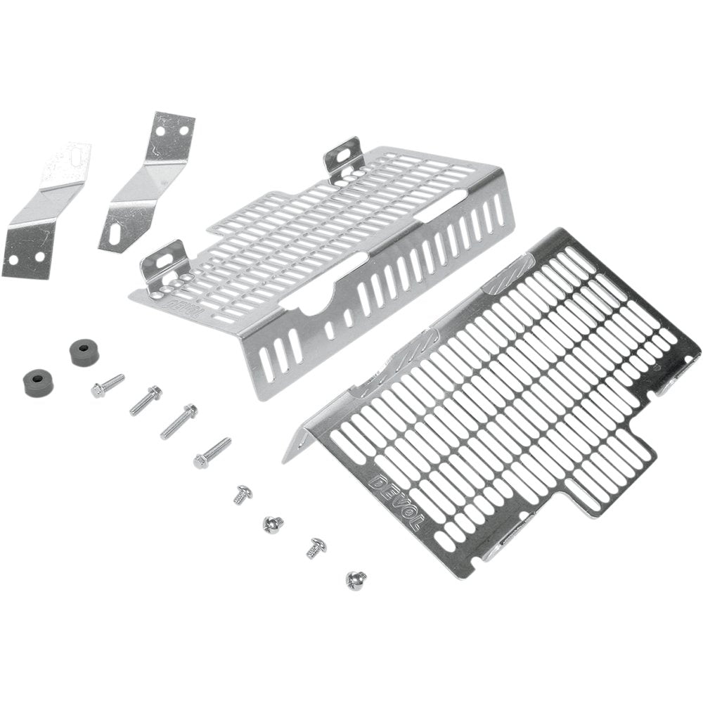 DEVOL Radiator Guards - Brushed Aluminum - Honda 0101-1103