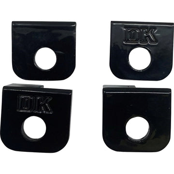 DK CUSTOM PRODUCTS Footpeg Adapter - Front/Back - Black DK-M8-SFT-FPA
