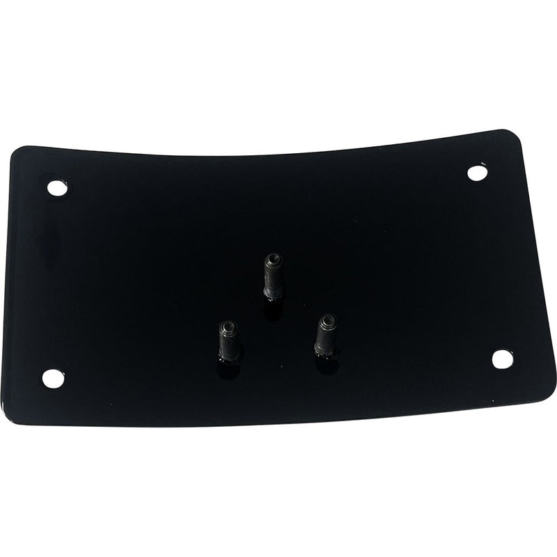 DK CUSTOM PRODUCTS License Plate Kit - Curved - Black DK-LPR-LP-LD
