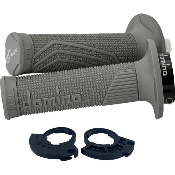 DOMINO D100 D-Lock Grips - Single Cable - Gray D10046C5200H7-0