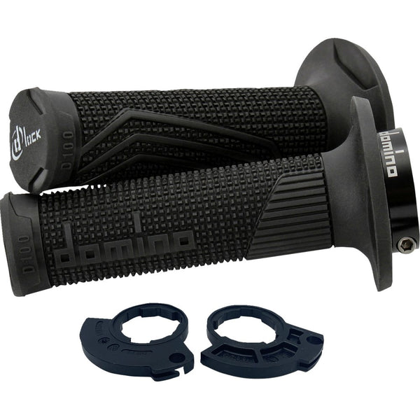 DOMINO D100 D-Lock Grips - Single Cable - Black D10046C4000H7-0