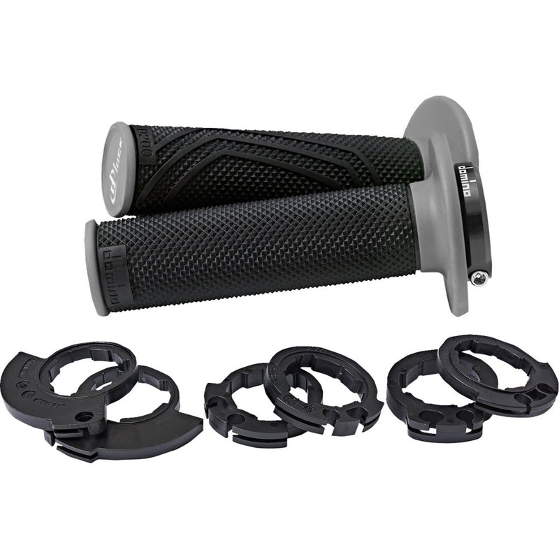 DOMINO D200 Lock-On Grips - Black/Gray D20046C4052H8-0