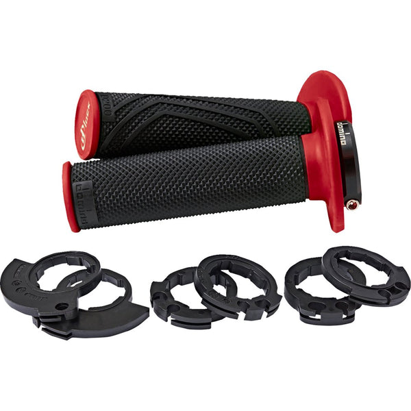 DOMINO D200 Lock-On Grips - Black/Red D20046C4042H8-0