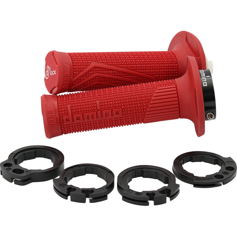DOMINO D100 D-Lock Grips - Red D10046C4200A9-0