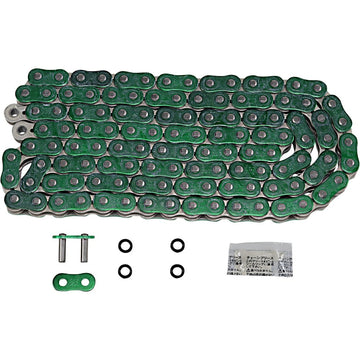 EK 520 ZVX3 - Sportbike Chain - 120 Links - Green 520ZVX3-120AN
