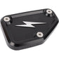 THRASHIN SUPPLY CO. Master Cylinder Cover - Brake - Front - Black/Twice-Cut TSC-3178-4