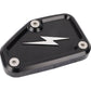 THRASHIN SUPPLY CO. Master Cylinder Cover - Brake - Front - Black/Twice-Cut TSC-3178-4