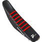 D'COR VISUALS Seat Cover - Black/Red Ribs - Gas Gas MC '23-'25 30-65-102