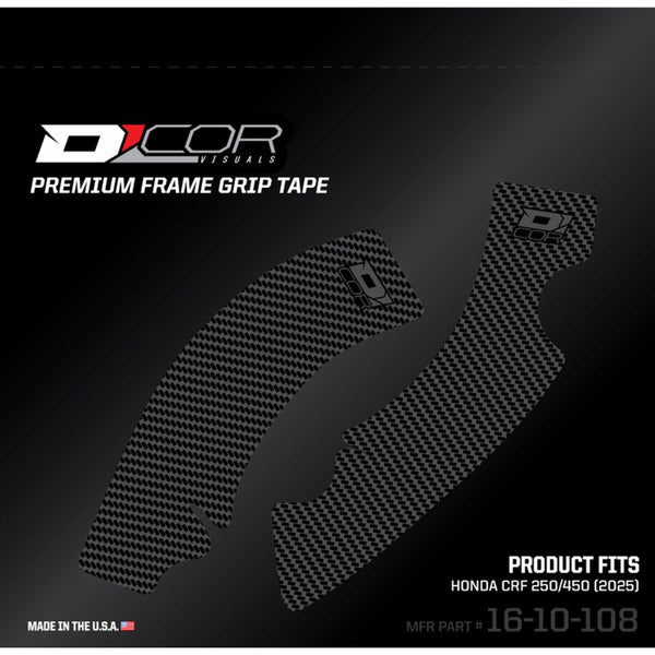 D'Cor Visuals Frame Grip Tape - Gray - Honda - CRF 250/450 R 16-10-108