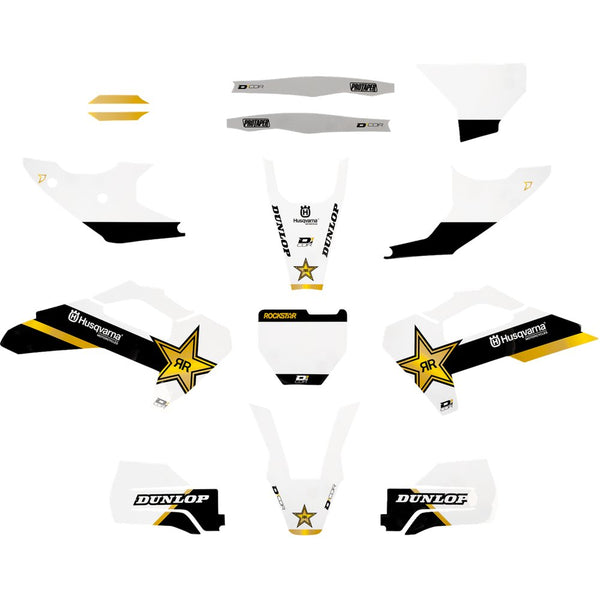 D'Cor Visuals Graphic Kit - Rockstar Husqvarna - TC/FC 125-450 20-70-406