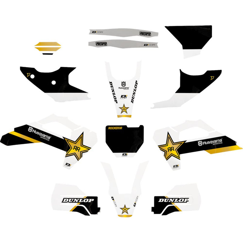 D'Cor Visuals Graphic Kit - Rockstar Husqvarna - TC/FC 125-450 20-70-405