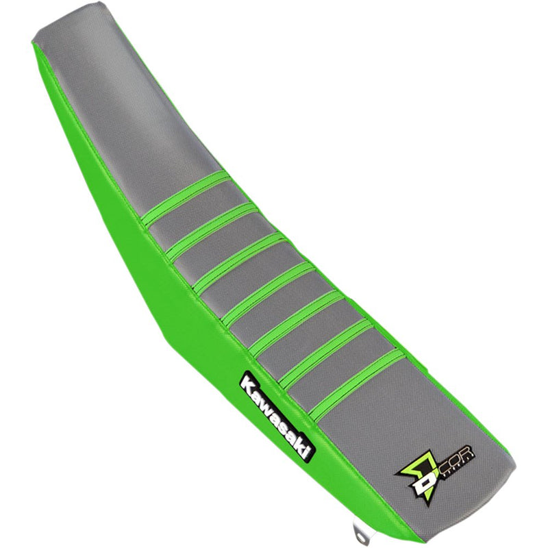 D'Cor Visuals Seat Cover - Green/Gray - KX250F/450F '16-'20 30-20-466