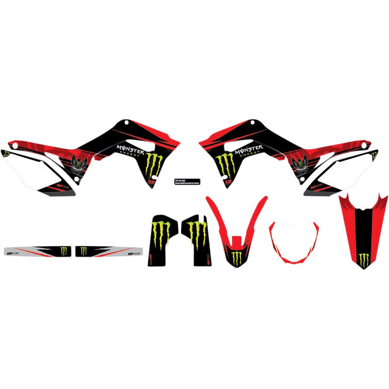 D'Cor Visuals Graphic Kit - Monster Energy - Honda - CRF 250R/450R 20-10-445