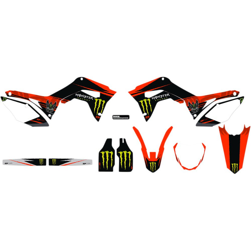 D'Cor Visuals Graphic Kit - Monster Energy - Honda - CRF 250/450 '17'18 20-10-244