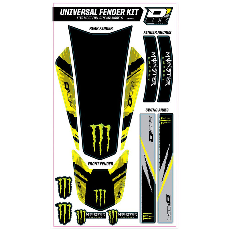 D'Cor Visuals Universal Trim Kit - Monster Yellow 15-40-101