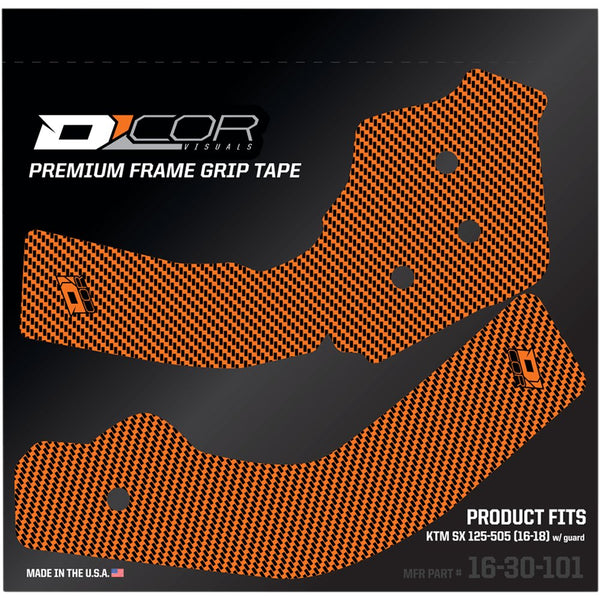 D'Cor Visuals Frame Grip Tape - Orange - KTM 16-30-101
