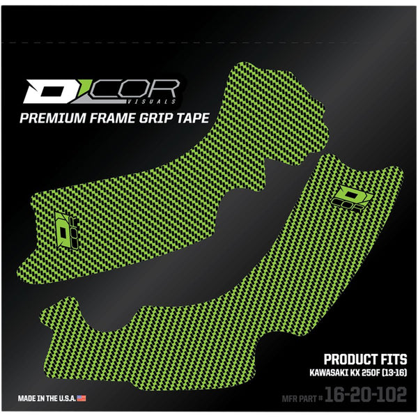 D'Cor Visuals Frame Grip Tape - Green - Kawasaki 16-20-102