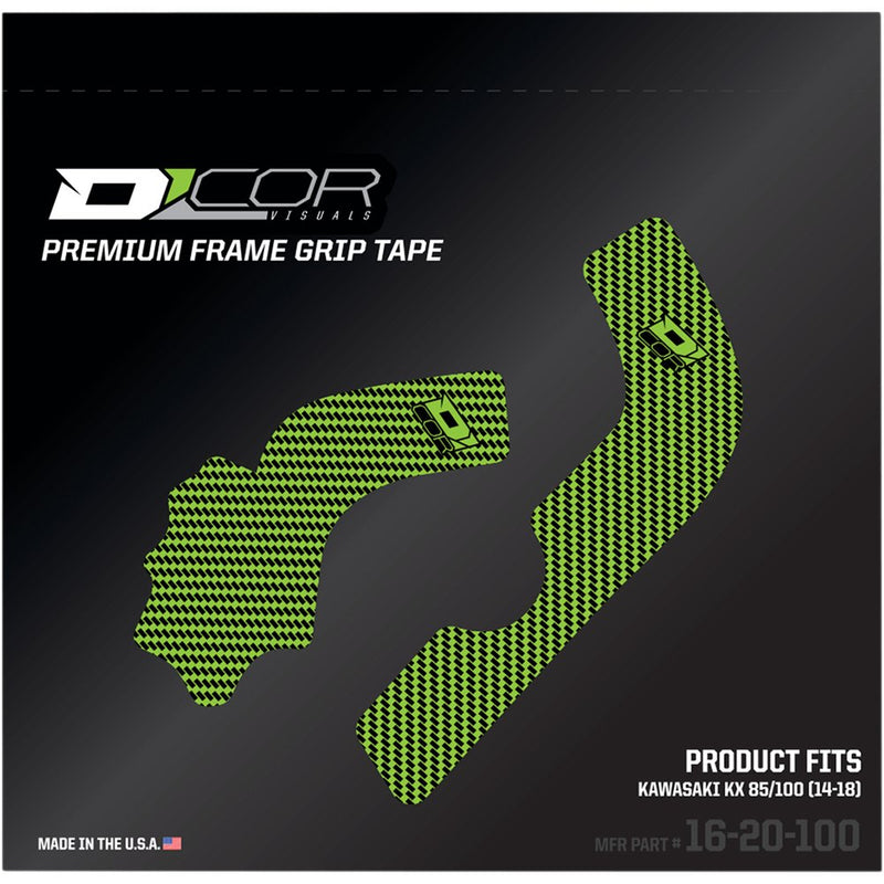 D'Cor Visuals Frame Grip Tape - Green - Kawasaki - KX 85/100/112 16-20-100